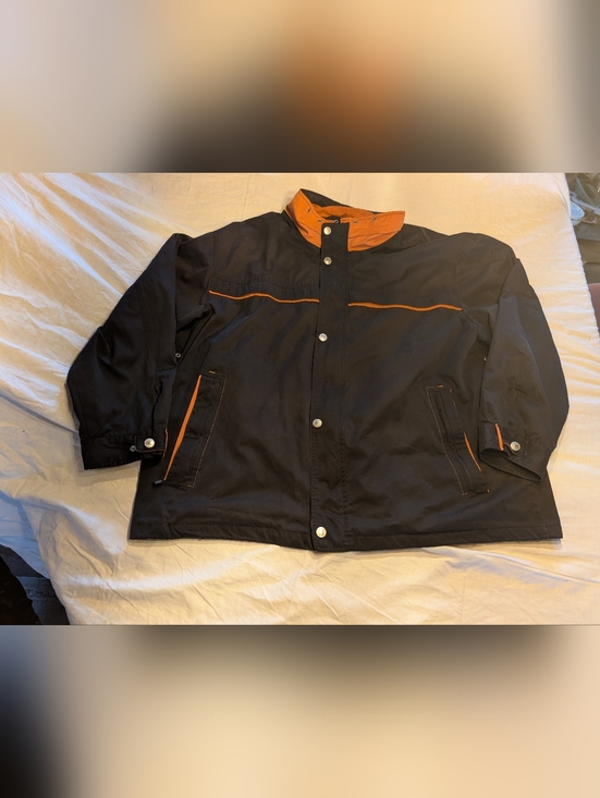 Vintage Other - 2/40$ Vintage Black Windbreaker Jacket with Orange Accents